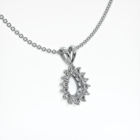10K White Gold Halo Pendant Setting Image