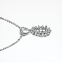 10K White Gold Halo Pendant Setting Image