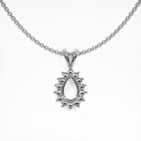 18K White Gold Halo Pendant Setting Video