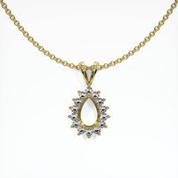 14K Yellow Gold Halo Pendant Setting Video