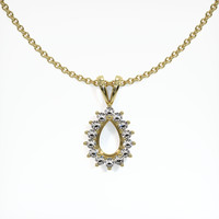 18K Yellow Gold Halo Pendant Setting Video