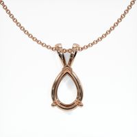 14K Rose Gold Solitaire Pendant Setting Image