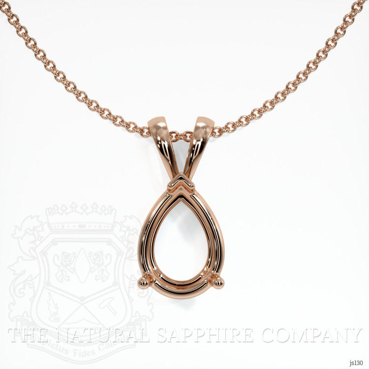 14K Rose Gold Solitaire Pendant Setting