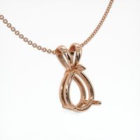 14K Rose Gold Solitaire Pendant Setting Image