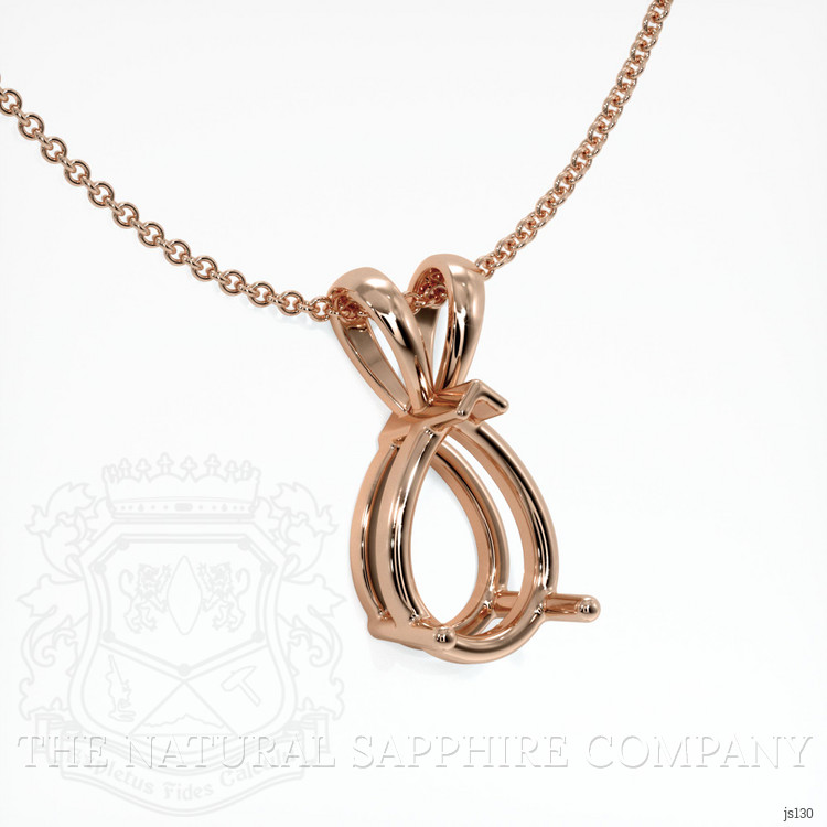 14K Rose Gold Solitaire Pendant Setting