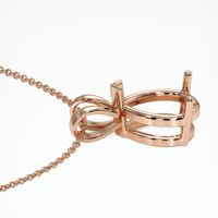 14K Rose Gold Solitaire Pendant Setting Image