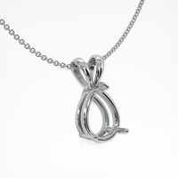 10K White Gold Solitaire Pendant Setting Image