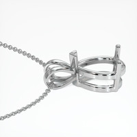 10K White Gold Solitaire Pendant Setting Image
