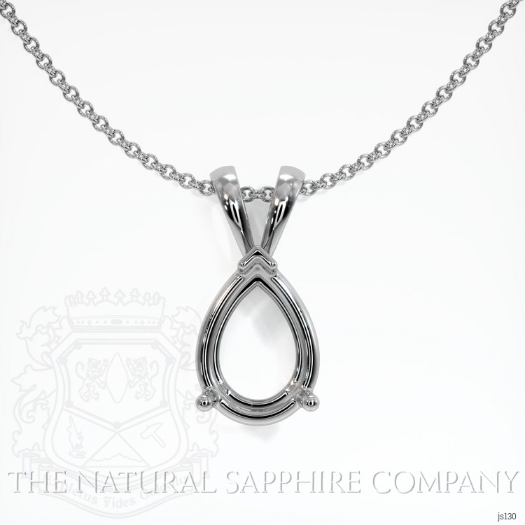 14K White Gold Solitaire Pendant Setting