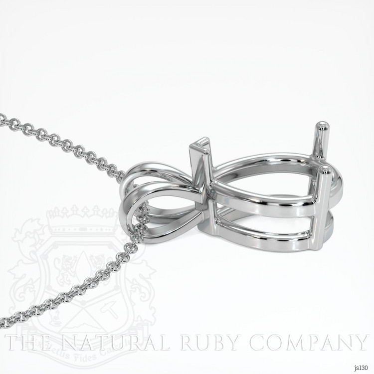 14K White Gold Solitaire Pendant Setting