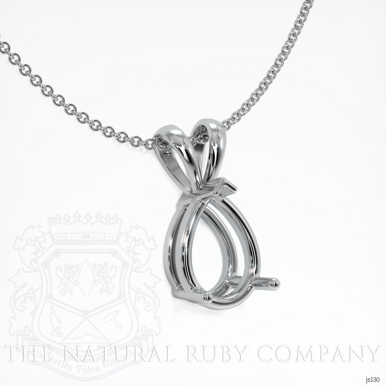 18K White Gold Solitaire Pendant Setting