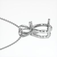 18K White Gold Solitaire Pendant Setting Image