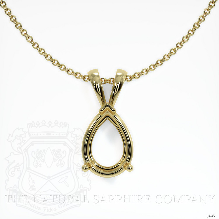 10K Yellow Gold Solitaire Pendant Setting