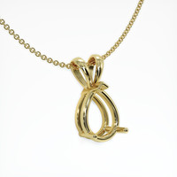 10K Yellow Gold Solitaire Pendant Setting Image