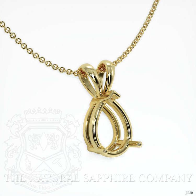 10K Yellow Gold Solitaire Pendant Setting