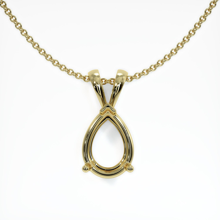 14K Yellow Gold Solitaire Pendant Setting