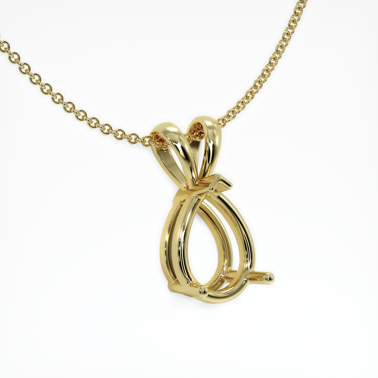 14K Yellow Gold Solitaire Pendant Setting