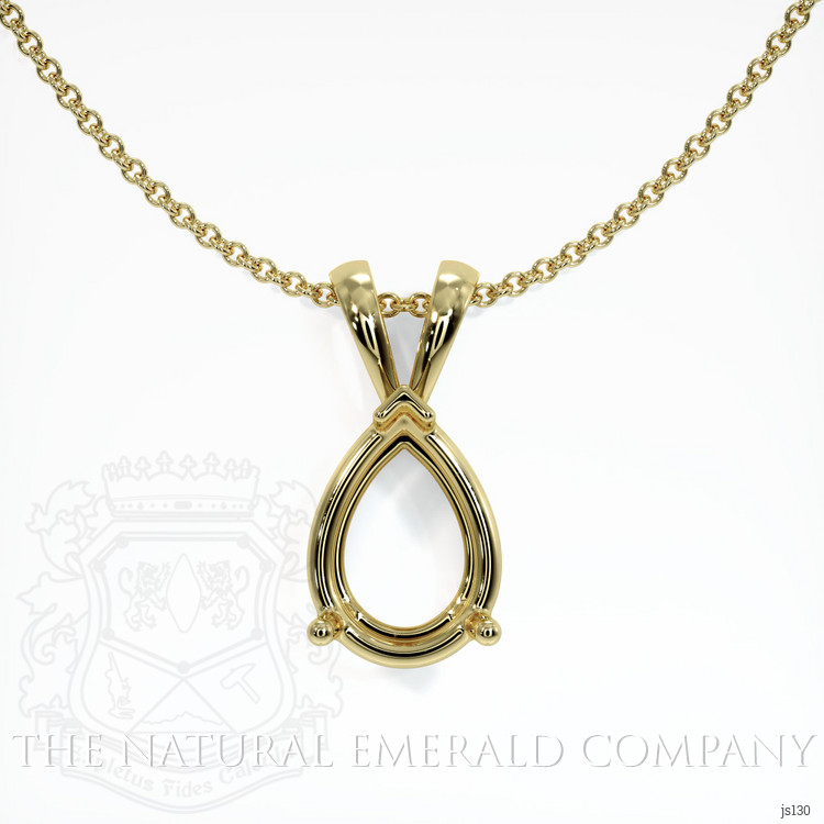 18K Yellow Gold Solitaire Pendant Setting