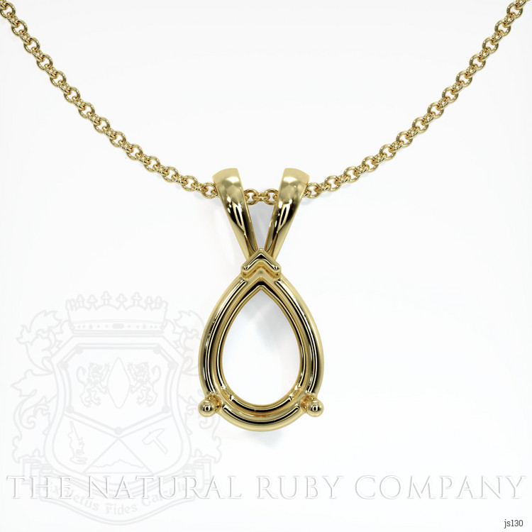 18K Yellow Gold Solitaire Pendant Setting