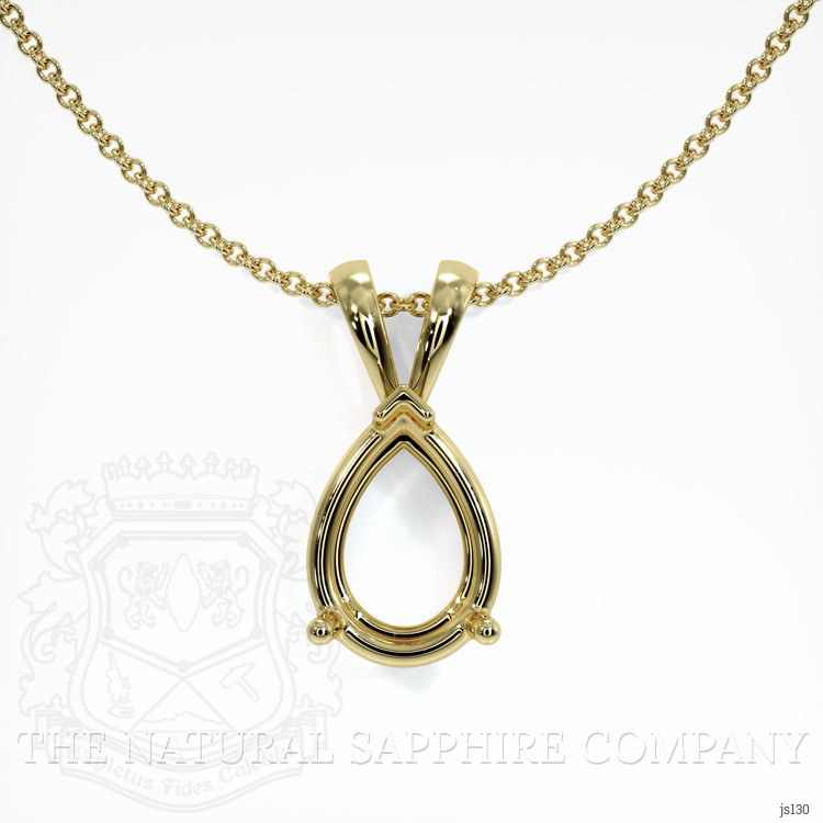 18K Yellow Gold Solitaire Pendant Setting