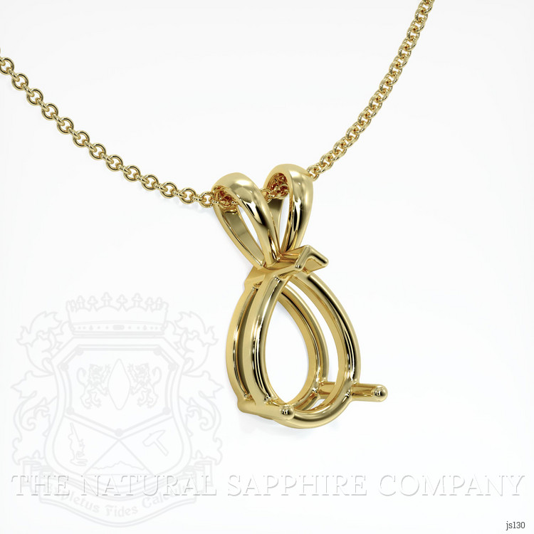 18K Yellow Gold Solitaire Pendant Setting