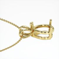 18K Yellow Gold Solitaire Pendant Setting Image
