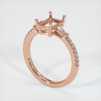 14K Rose Gold Three Stone Ring Setting Video
