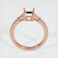 14K Rose Gold Three Stone Ring Setting Image