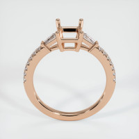 18K Rose Gold Three Stone Ring Setting Image
