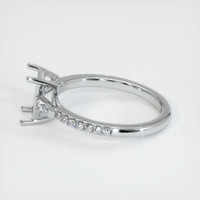 14K White Gold Three Stone Ring Setting Image