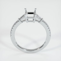 14K White Gold Three Stone Ring Setting Image