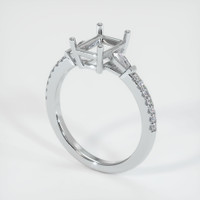 18K White Gold Three Stone Ring Setting Video