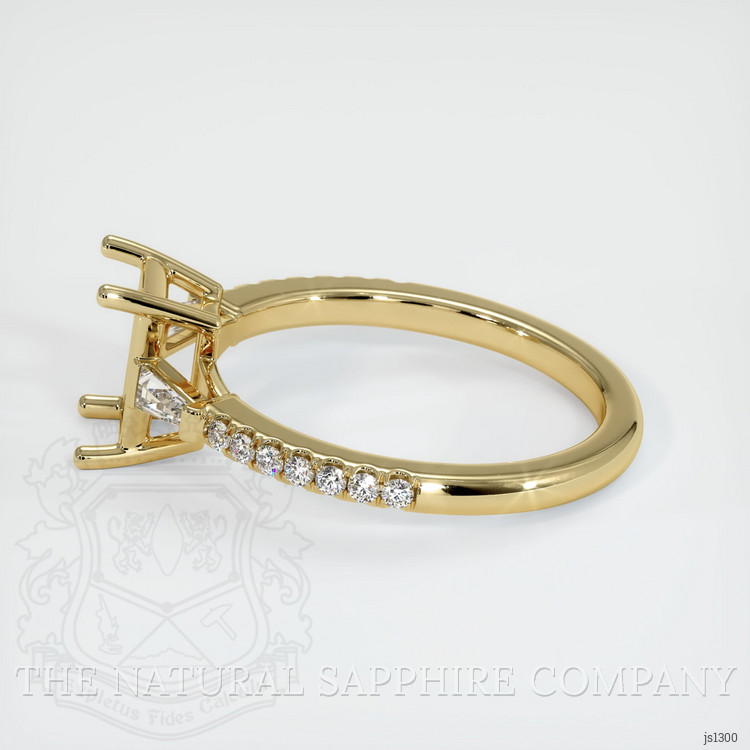 10K Yellow Gold Three Stone Ring Setting