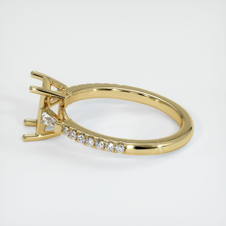 10K Yellow Gold Three Stone Ring Setting