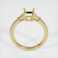 10K Yellow Gold Three Stone Ring Setting Image