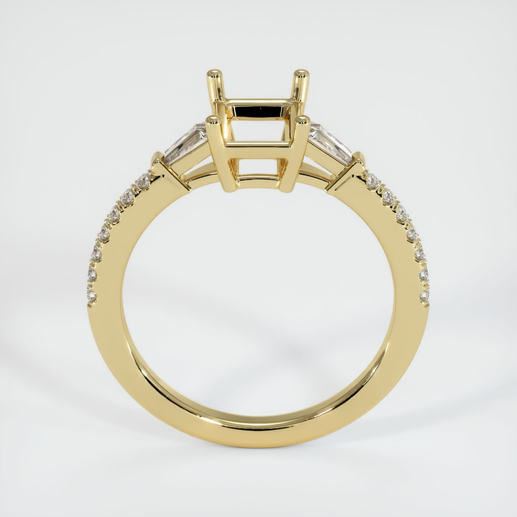 10K Yellow Gold Three Stone Ring Setting