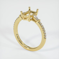 18K Yellow Gold Three Stone Ring Setting Video