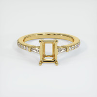 18K Yellow Gold Three Stone Ring Setting Image