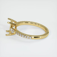 18K Yellow Gold Three Stone Ring Setting Image