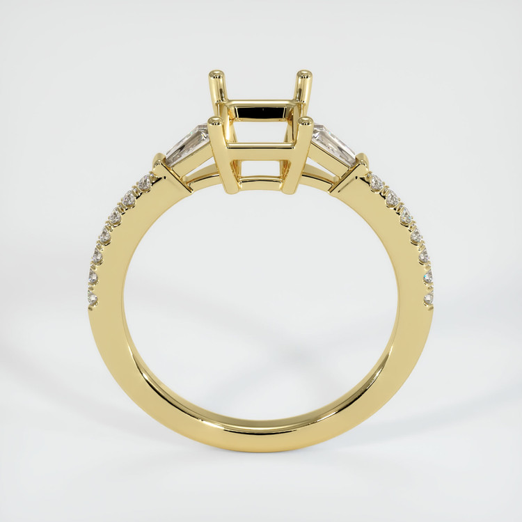 18K Yellow Gold Three Stone Ring Setting