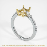 18K Yellow & White Three Stone Ring Setting Video