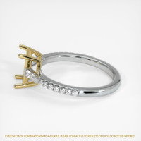 18K Yellow & White Three Stone Ring Setting Image