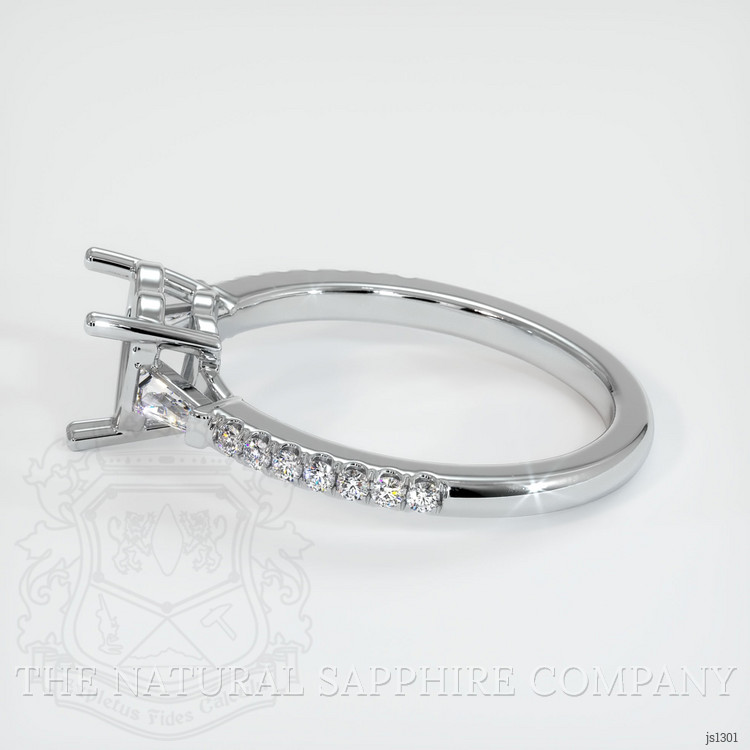 Platinum 950 Three Stone Ring Setting