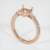 18K Rose Gold Pave Ring Setting Video