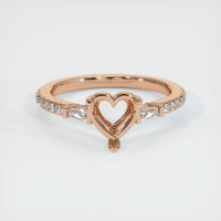 18K Rose Gold Pave Ring Setting Image