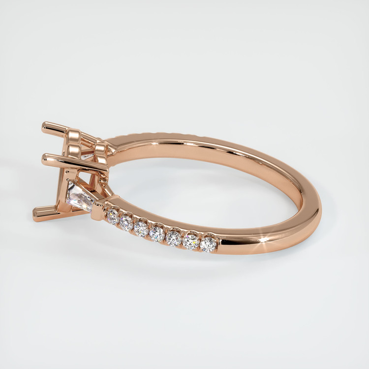 18K Rose Gold Pave Ring Setting
