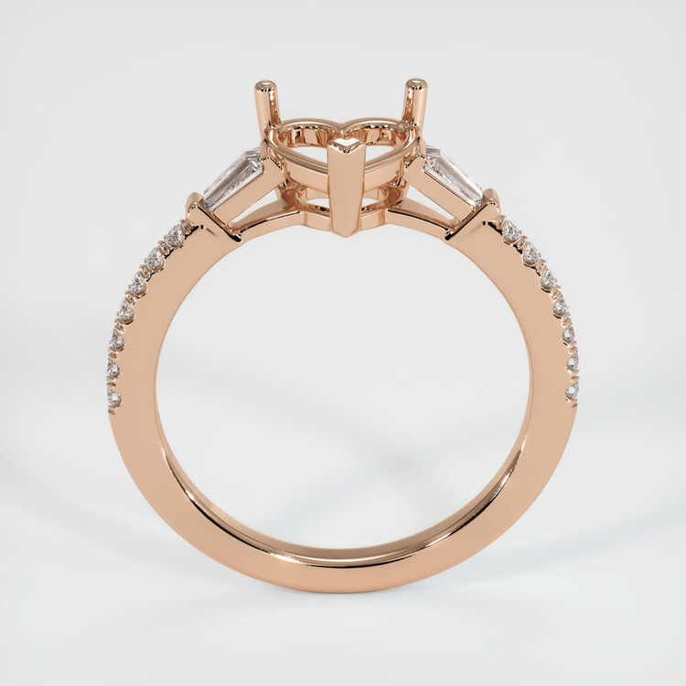 18K Rose Gold Pave Ring Setting