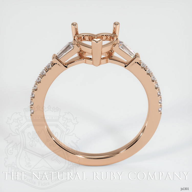 18K Rose Gold Pave Ring Setting