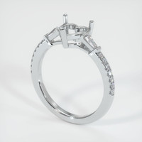 10K White Gold Three Stone Ring Setting Video