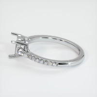 10K White Gold Three Stone Ring Setting Image